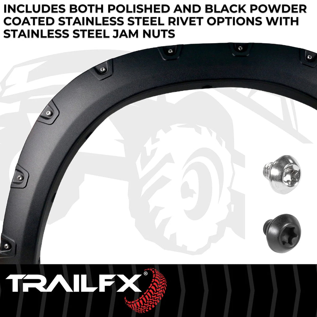 TrailFX With Polished Stainless And Black Steel Rivets/ Stainless Hardware Kit TFD3002T - Back View