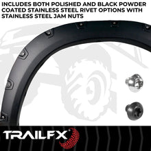 Load image into Gallery viewer, TrailFX With Polished Stainless And Black Steel Rivets/ Stainless Hardware Kit TFD3002T - Back View