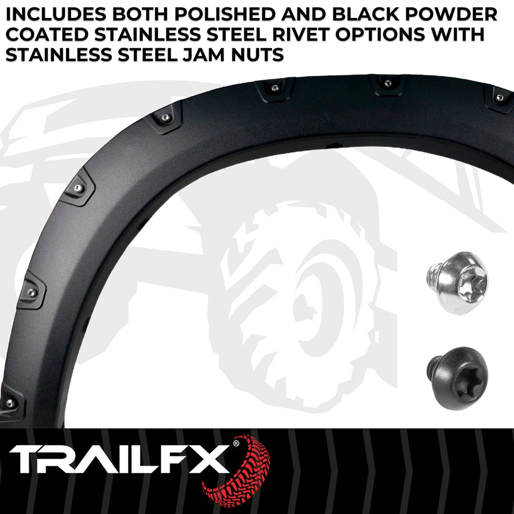 TrailFX With Polished Stainless And Black Steel Rivets/ Stainless Hardware Kit TFD3004T - Back View