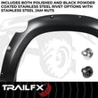 Load image into Gallery viewer, TrailFX With Polished Stainless And Black Steel Rivets/ Stainless Hardware Kit TFD3005S - Side View