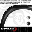 Load image into Gallery viewer, TrailFX With Polished Stainless And Black Steel Rivets/ Stainless Hardware Kit TFD3006S - Main Product View