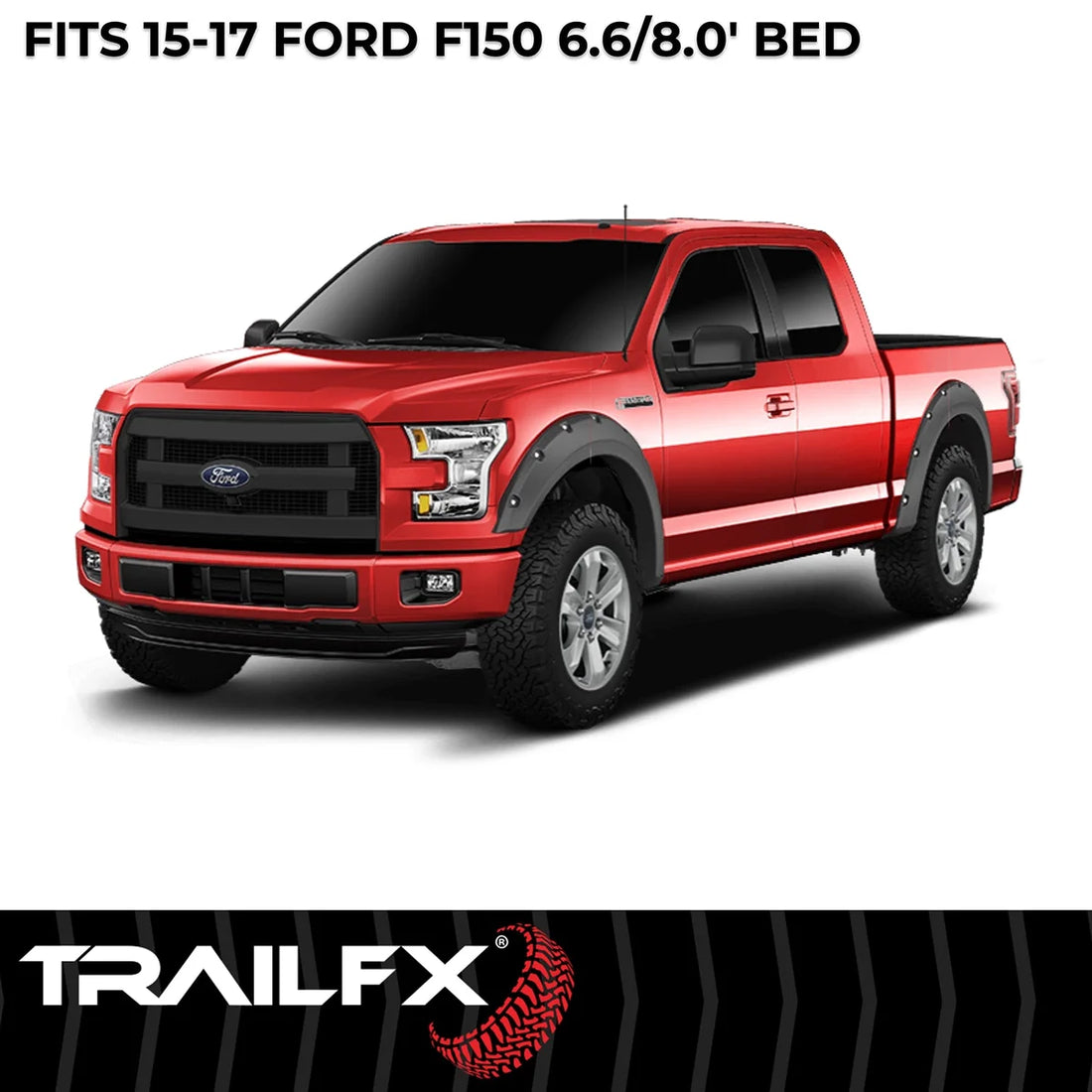 TrailFX With Polished Stainless And Black Steel Rivets/ Stainless Hardware Kit TFF3003S - Installation View
