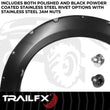 Load image into Gallery viewer, TrailFX With Polished Stainless And Black Steel Rivets/ Stainless Hardware Kit TFF3006S - Back View