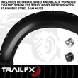 Load image into Gallery viewer, TrailFX With Polished Stainless And Black Steel Rivets/ Stainless Hardware Kit TFF3007S - Back View