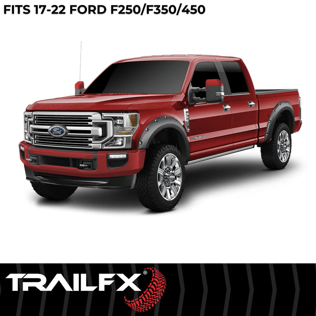 TrailFX With Polished Stainless And Black Steel Rivets/ Stainless Hardware Kit TFF3007S - Installation View