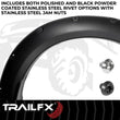 Load image into Gallery viewer, TrailFX With Polished Stainless And Black Steel Rivets/ Stainless Hardware Kit TFF3008S - Back View
