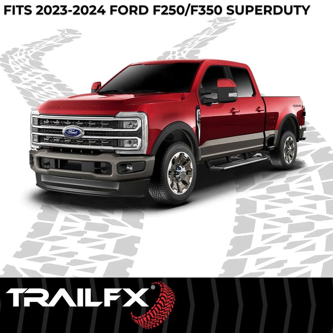 TrailFX With Polished Stainless And Black Steel Rivets/ Stainless Hardware Kit TFF3008S - Installation View
