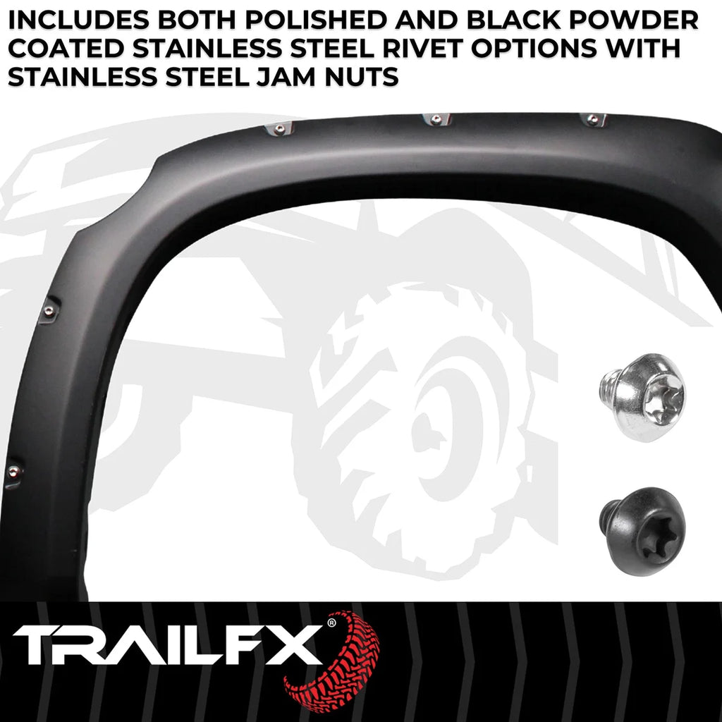 TrailFX With Polished Stainless And Black Steel Rivets/ Stainless Hardware Kit TFT3002S - Back View