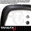 Load image into Gallery viewer, TrailFX With Polished Stainless And Black Steel Rivets/ Stainless Hardware Kit TFT3004S - Back View