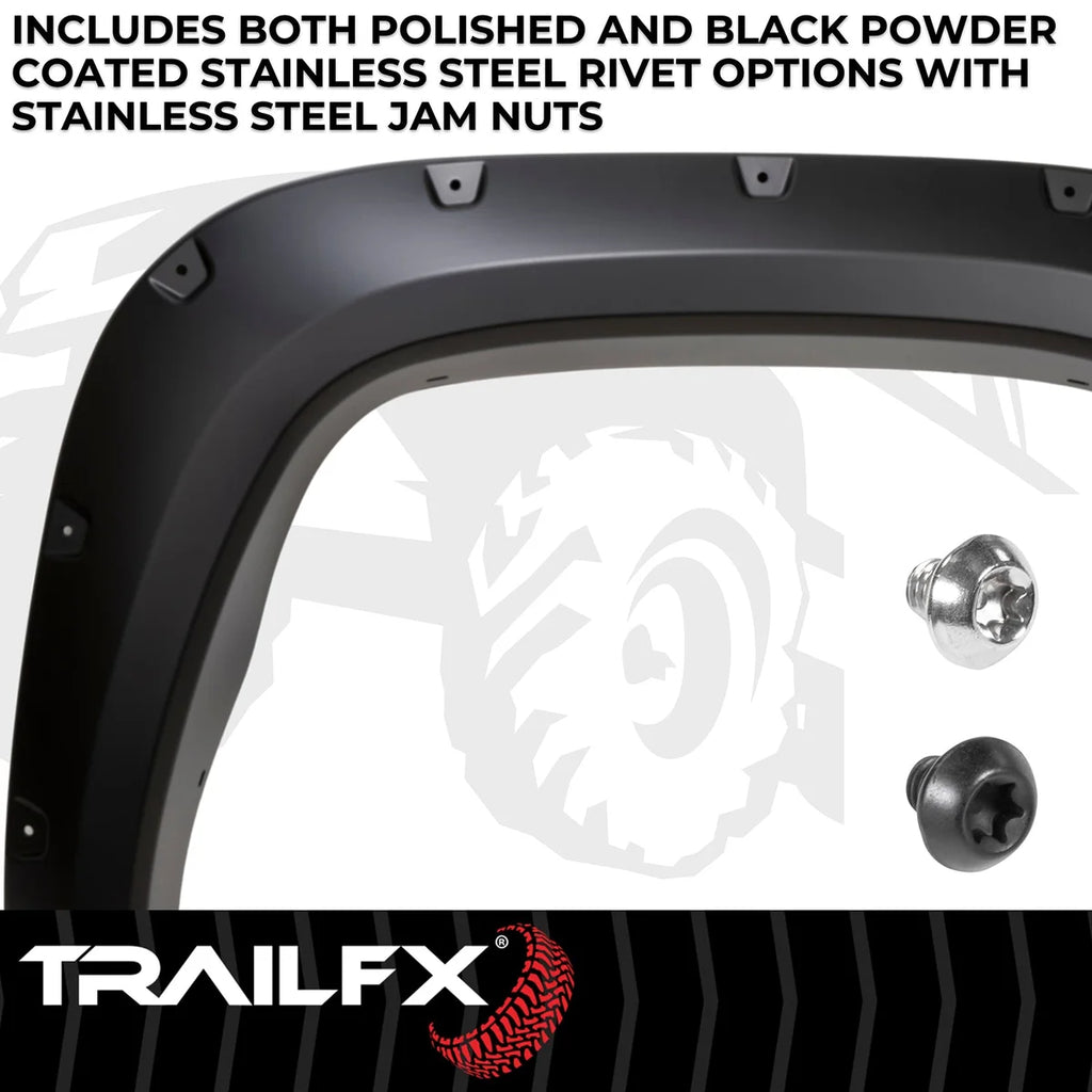 TrailFX With Polished Stainless And Black Steel Rivets/ Stainless Hardware Kit TFT3004S - Back View