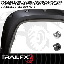 Load image into Gallery viewer, TrailFX With Polished Stainless And Black Steel Rivets/ Stainless Hardware Kit TFT3004S - Back View