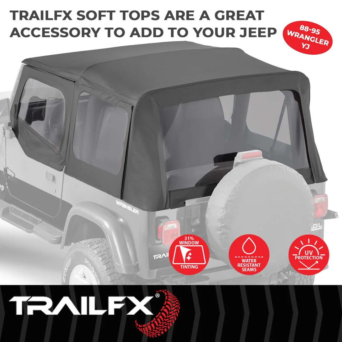 TrailFX With Soft Top Door Skin JTOE001 - Top View