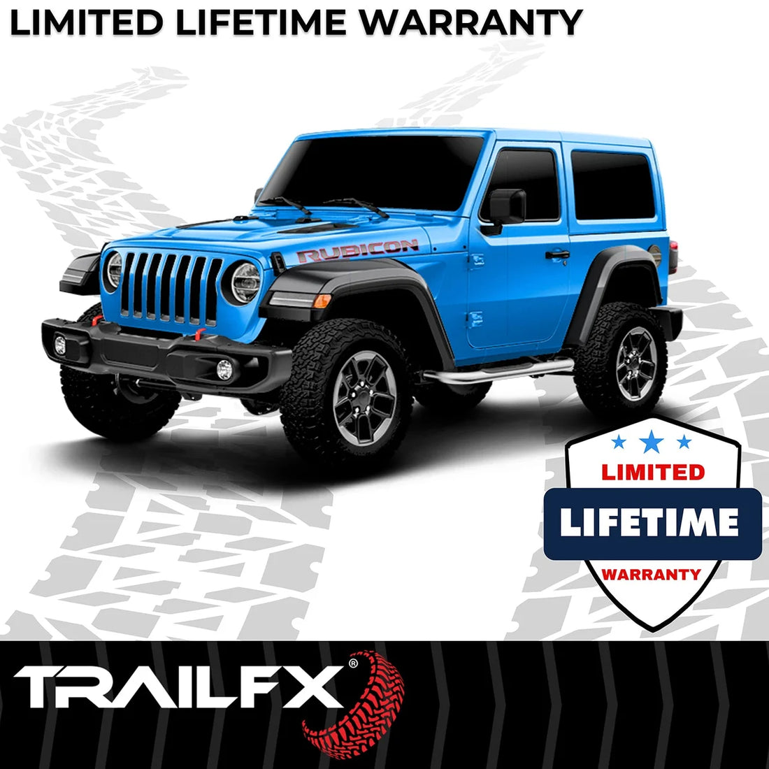 TrailFX With Step Pads 3 In Round Bent 90 Degree Pol Stainless Steel Without End Caps Ro A0055S - Installation View