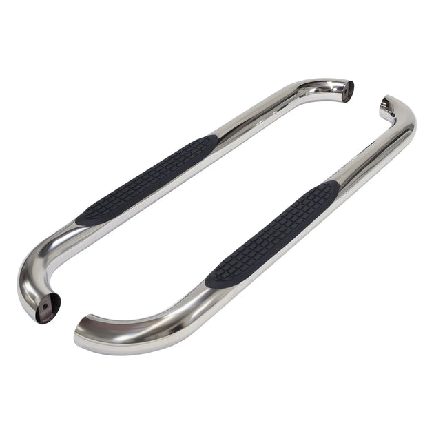 TrailFX With Step Pads 3 In Round Bent 90 Degree Pol Stainless Steel...