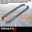 Load image into Gallery viewer, TrailFX With Step Pads 3 In Round Bent 90 Degree Powder Coated Black Steel Without End C A0056T - Side View