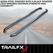 Load image into Gallery viewer, TrailFX With Step Pads 3 In Round Bent 90 Degree Powder Coated Black Steel Without End C A0055T - Side View