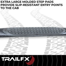 Load image into Gallery viewer, TrailFX With Step Pads 3 In Round Bent 90 Degree Powder Coated Black Steel Without End C A0055T - Additional View 5