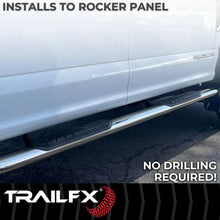 Load image into Gallery viewer, TrailFX With Step Pads 4 In Oval Bent Pol Stainless Steel With Welded End Caps Frame Bod A1010S - Additional View 5