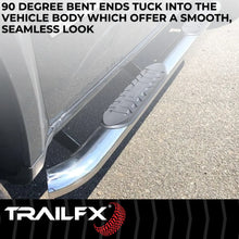 Load image into Gallery viewer, TrailFX With Step Pads 4 In Oval Bent Pol Stainless Steel With Welded End Caps Frame Bod A1010S - Additional View 7