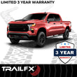 Load image into Gallery viewer, TrailFX With Step Pads 4 In Oval Bent Powder Coated Titanium Black Mild Steel With Welde A1010B - Side View
