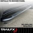 Load image into Gallery viewer, TrailFX With Step Pads 4 In Oval Bent Powder Coated Titanium Black Mild Steel With Welde A1010B - Additional View 5