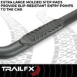 Load image into Gallery viewer, TrailFX With Step Pads 4 In Oval Bent Powder Coated Titanium Black Mild Steel With Welde A1010B - Additional View 6