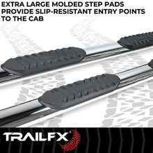 Load image into Gallery viewer, TrailFX With Step Pads 4 In Oval Straight Pol Stainless Steel With Welded End Caps Rocke A1542S - Additional View 6