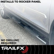 Load image into Gallery viewer, TrailFX With Step Pads 4 In Oval Straight Powder Coated Black Mild Steel With Welded End A1545T - Additional View 5