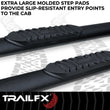 Load image into Gallery viewer, TrailFX With Step Pads 4 In Oval Straight Powder Coated Black Mild Steel With Welded End A1545T - Additional View 6