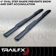 Load image into Gallery viewer, TrailFX With Step Pads 4 In Oval Straight Powder Coated Black Mild Steel With Welded End A1545T - Additional View 7