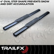 Load image into Gallery viewer, TrailFX With Step Pads 4 In Oval Straight Powder Coated Black Mild Steel With Welded End A1546T - Additional View 8