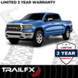 Load image into Gallery viewer, TrailFX With Step Pads 4 In Trapezoidal Straight Powder Coated Titanium Black Steel With A4016B - Side View