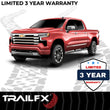 Load image into Gallery viewer, TrailFX With Step Pads 4 In Trapezoidal Straight Powder Coated Titanium Black Steel With A4017B - Side View