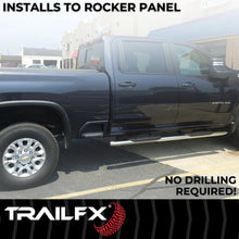 Load image into Gallery viewer, TrailFX With Step Pads 5 In Oval Bent Pol Stainless Steel With Welded End Caps Rocker Pa A7081S - Additional View 5