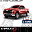 Load image into Gallery viewer, TrailFX With Step Pads 5 In Oval Bent Powder Coated Black Steel With Welded End Caps Roc A7085B - Side View