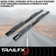 Load image into Gallery viewer, TrailFX With Step Pads 5 In Oval Straight Powder Coated Black Steel With Welded End Caps A7082B - Side View