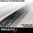 Load image into Gallery viewer, TrailFX With Step Pads 5 In Oval Straight Powder Coated Black Steel With Welded End Caps A7087B - Additional View 5