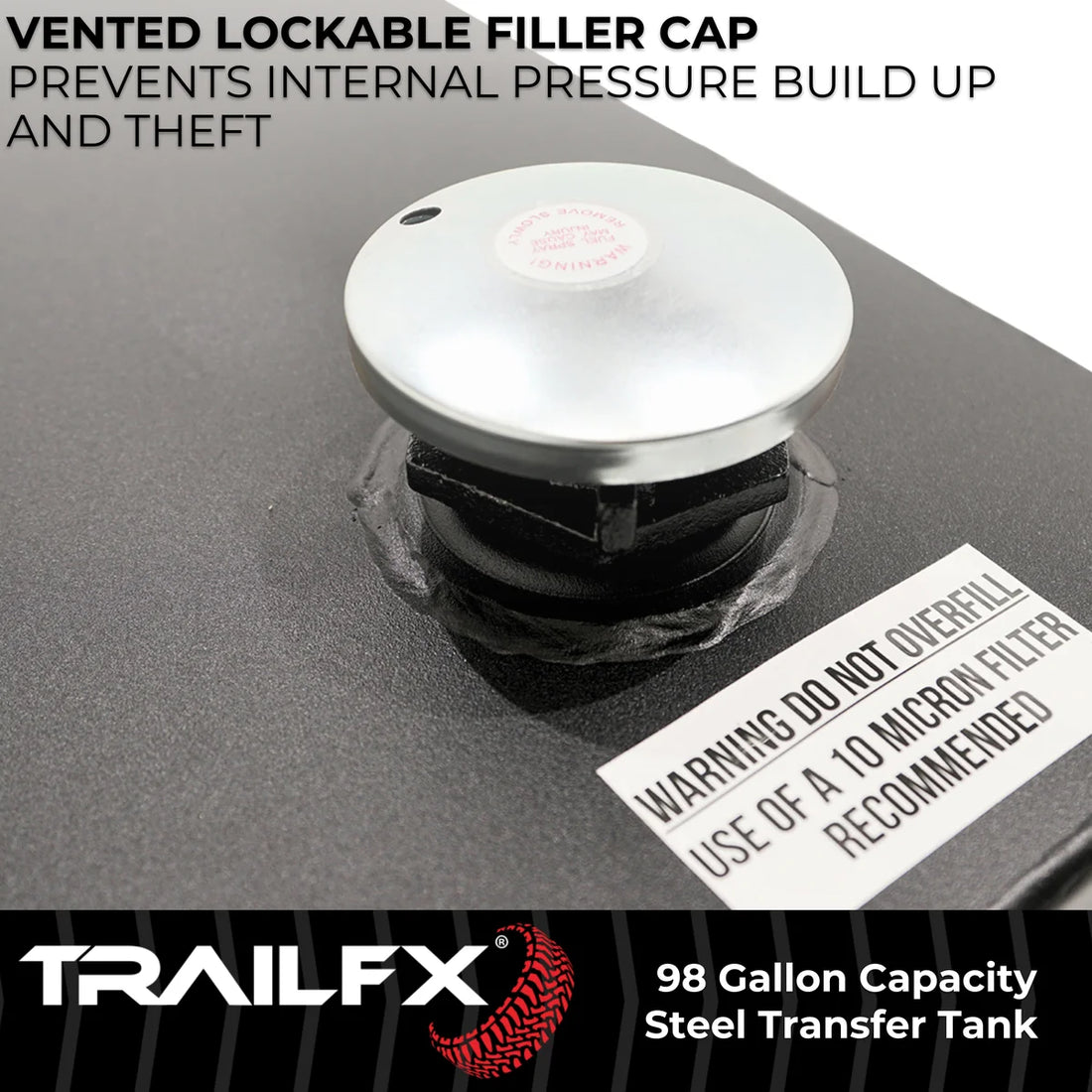 TrailFX With Vented Lockable Cap (Cap Locks With Padlock - Not Included) 21098SB - Installation View