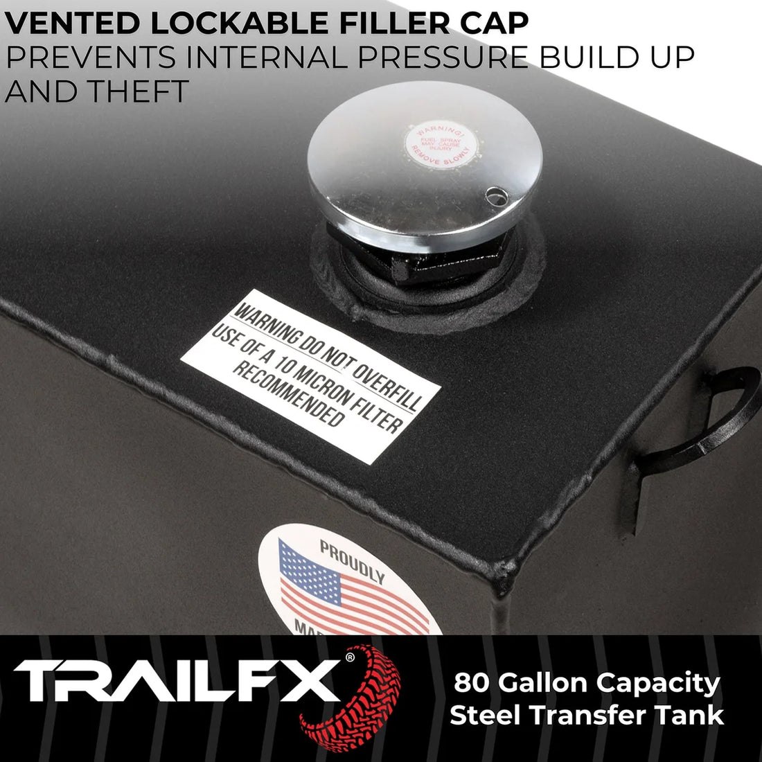 TrailFX With Vented Lockable Cap (Cap Locks With Padlock - Not Included) 21180SB - Additional View 5