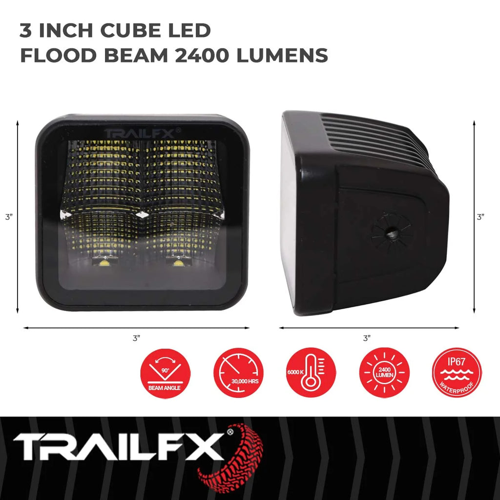 TrailFX With Wiring Harness/ Bottom Mounting Hardware 2X2CFBKPR - Side View