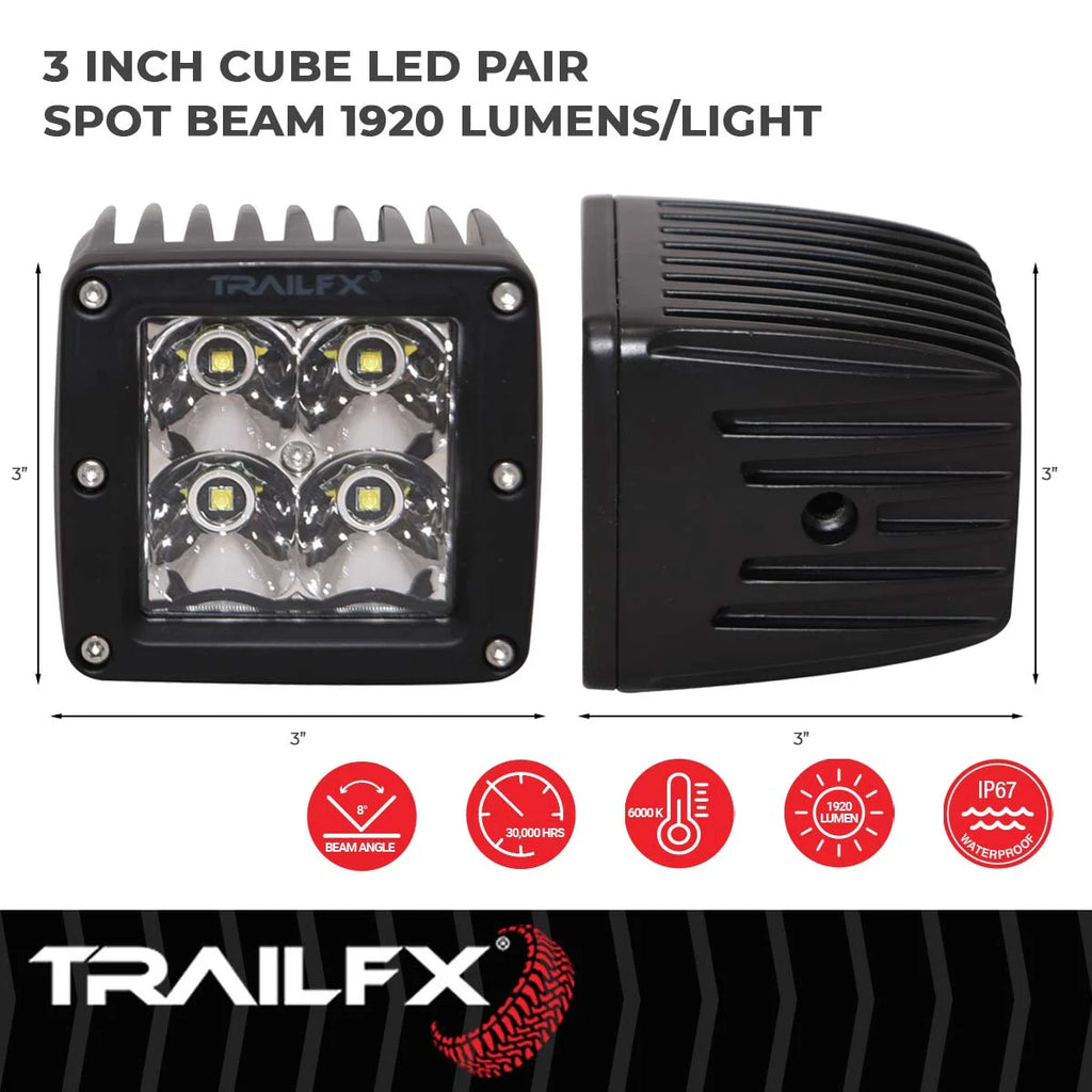 TrailFX With Wiring Harness/ Bottom Mounting Hardware 2X2CSPPR - Side View