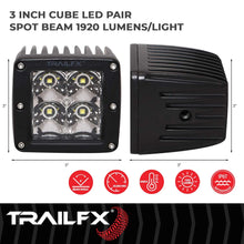 Load image into Gallery viewer, TrailFX With Wiring Harness/ Bottom Mounting Hardware 2X2CSPPR - Side View