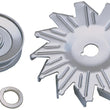Load image into Gallery viewer, Trans-Dapt Performance Alternator Fan/Pulley Kit; Single Groove; (pass. cars only)-CHROME fits Gm / Ford - Main Product View