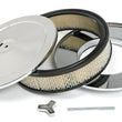 Load image into Gallery viewer, Trans-Dapt Performance MUSCLE CAR-STYLE Air Cleaner Set; 10 in. x 2-1/8 in. Tall, 5-1/8 in. Neck-CHROME - Main Product View