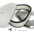 Load image into Gallery viewer, Trans-Dapt Performance TRI-FLOW Triangular Air Cleaner Set; 14 in. Wide; 3 in. Tall-CHROME - Main Product View