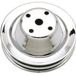 Load image into Gallery viewer, Trans-Dapt Performance WATER PUMP Pulley; 2 Groove; LONG Water Pump-CHROME fits 1969-1985 Chevrolet 283-350 - Main Product...