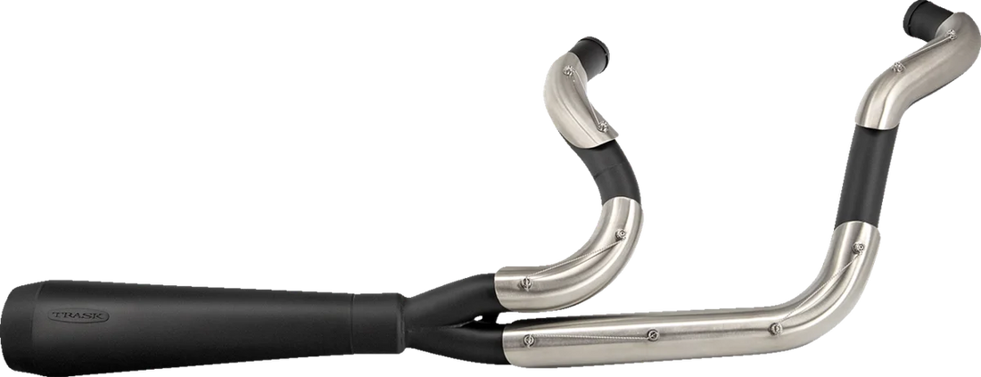 Trask 2-into-1 Assault Exhaust System - Black - Side View