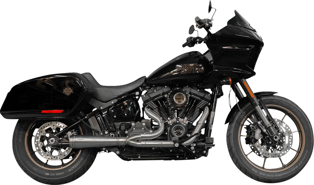 Trask 2-into-1 Assault Exhaust System - Black Ceramic - with Bags - Side View