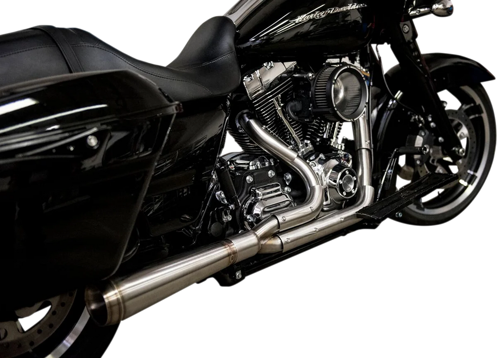 Trask 2-into-1 Assault Exhaust System - Full Stainless - Straight - Side View