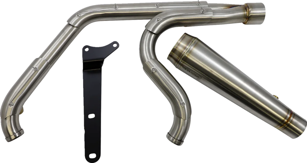 Trask 2-into-1 Assault Exhaust System - Full Stainless - Straight - Back View
